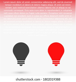 lightbulb icon 10 EPS. lorem ipsum Flat Design JPG