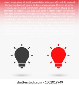 lightbulb icon 10 EPS. lorem ipsum Flat Design JPG