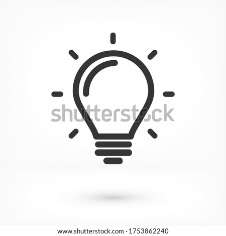 lightbulb icon 10 EPS. lorem ipsum Flat Design JPG