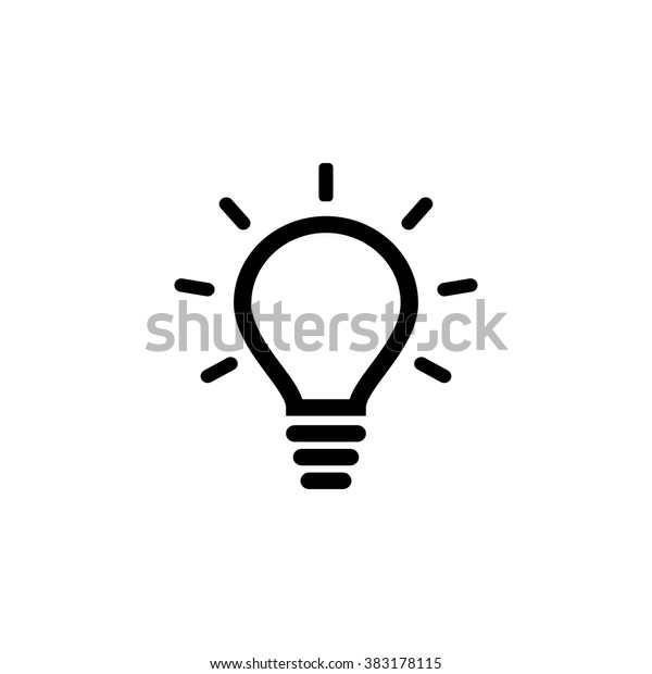 Lightbulb Icon Stock Vector (Royalty Free) 383178115