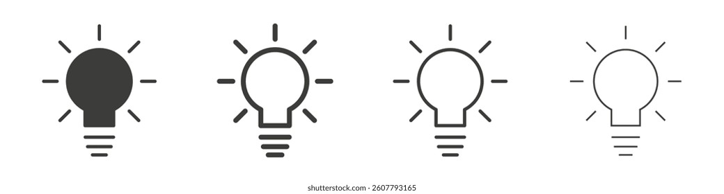 Lightbulb icon collection for website designs