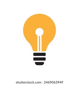 Lightbulb icon design template illustration isolated