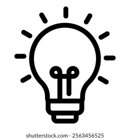 Lightbulb Icon Element For Design