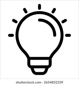 Lightbulb Icon Element For Design