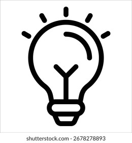 Lightbulb Icon Element For Design