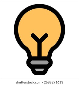Lightbulb Icon Element For Design