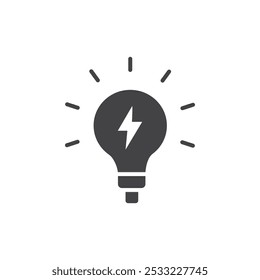 Icono de bombilla Conjunto de contorno simple plano