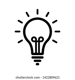 Lightbulb icon flat vector illustration design isolated on white background