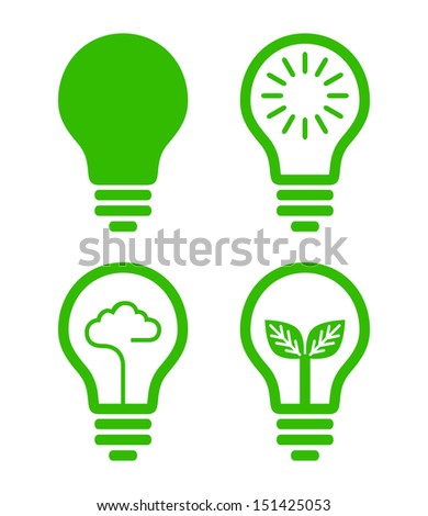 lightbulb  icon - green concept