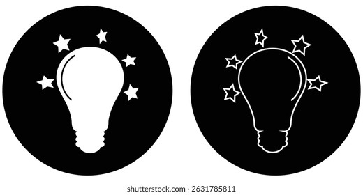 lightbulb icon. idea generation, light bulb symbol, lamp icon . eps 10.
