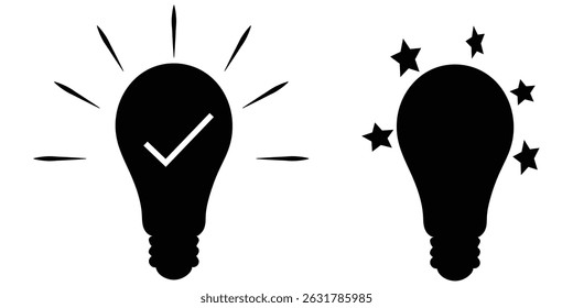 lightbulb icon. idea generation, light bulb symbol, lamp icon . eps 10.