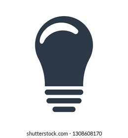 Lightbulb icon. Idea sign, solution, thinking concept. Vector illustration isolated on white background.