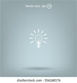 Lightbulb icon. Idea symbol.