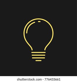 Lightbulb icon, idea symbol