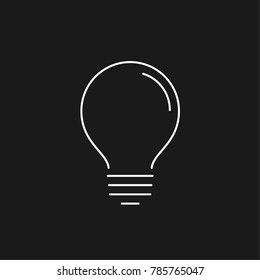 Lightbulb icon, idea symbol