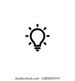 Lightbulb icon, Idea symbol, Idea sign vector. outline icon for web, ui, and mobile apps