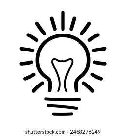 Lightbulb icon .Idea symbol.Electric lamp