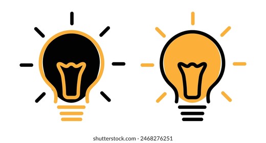 Lightbulb icon .Idea symbol.Electric lamp