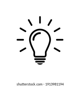 Lightbulb icon, Ideas Creativity, light icon symbol vector illustration.