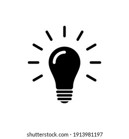 Lightbulb icon, Ideas Creativity, light icon symbol vector illustration.