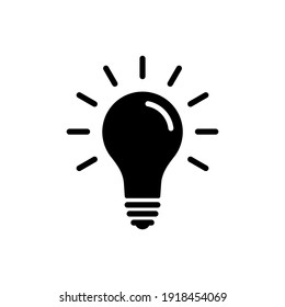 Lightbulb Icon. Ideas, Solution Icon Symbol Vector Design