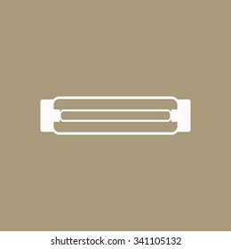 The lightbulb icon. Illumination symbol. Flat Vector  
