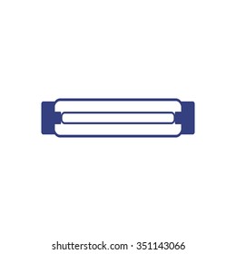 The lightbulb icon. Illumination symbol. Flat Vector  