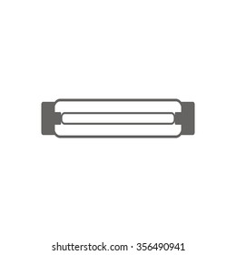 The lightbulb icon. Illumination symbol. Flat Vector  