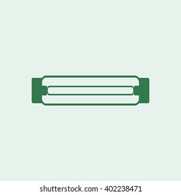 The lightbulb icon. Illumination symbol. Flat Vector illustration