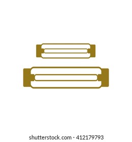 The lightbulb icon. Illumination symbol. Flat Vector illustration