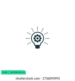 lightbulb icon illustration, idea symbol, innovation concept design element vector eps 10