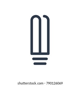 Lightbulb icon. Isolated fluorescent and lightbulb icon line style. Premium quality vector symbol drawing concept for your logo web mobile app UI design.