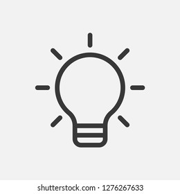 Lightbulb icon isolated on background. Creativity symbol modern, simple, vector, icon for website design, mobile app, ui. Vector Illustration