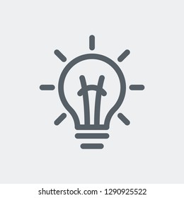 Lightbulb icon isolated on background. Energy symbol modern, simple, vector, icon for website design, mobile app, ui. Vector Illustration