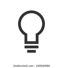 Lightbulb icon isolated on white background. Idea symbol modern, simple, vector, icon for website design, mobile app, ui. Vector Illustration