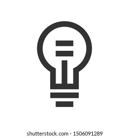 Lightbulb icon isolated on white background. Idea symbol modern, simple, vector, icon for website design, mobile app, ui. Vector Illustration