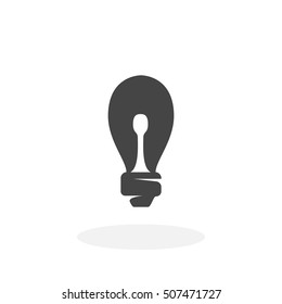 Lightbulb icon isolated on white background. Lightbulb vector logo. Flat design style. Modern vector pictogram for web graphics - stock vector