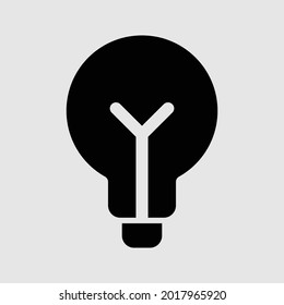 lightbulb icon isolated vector illustration