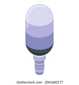 Lightbulb icon isometric vector. Smart bulb. Light idea