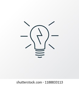 Lightbulb icon line symbol. Premium quality isolated energy element in trendy style.