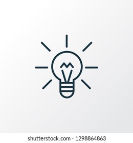 Lightbulb icon line symbol. Premium quality isolated energy element in trendy style.