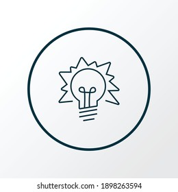 Lightbulb icon line symbol. Premium quality isolated energy element in trendy style.