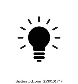 Icono de la bombilla logo sign set Vector contorno