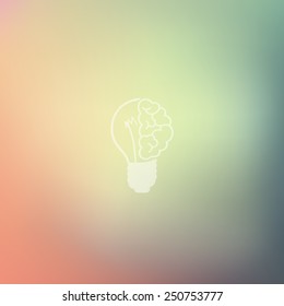 lightbulb icon on blurred background