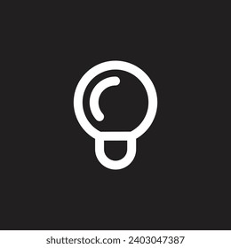 Lightbulb icon on light background. Idea symbol. Electric lamp, light, innovation, solution, creative thinking, electricity. Outline, flat and colored style. Flat design.
