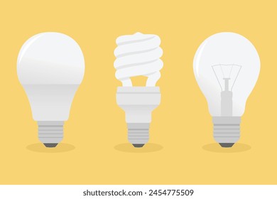 Lightbulb icon on light background. Idea symbol. Electric lamp, light, innovation, solution, creative