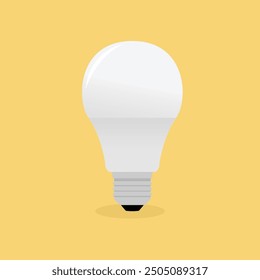 Lightbulb icon on light background. Idea symbol. Electric lamp, light, innovation, solution, creative
