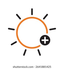 Lightbulb icon on light background. Idea symbol. Electric lamp, light, innovation, solution, creative thinking, electricity.