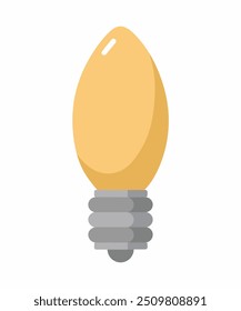 Lightbulb icon on white background. Vector Emoticon. Idea symbol. Emoticons big set. Electric lamp, light, innovation, solution, creative thinking, electricity. Funny emoticons faces. Flat design. 