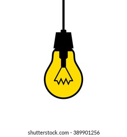 Lightbulb icon on white background      